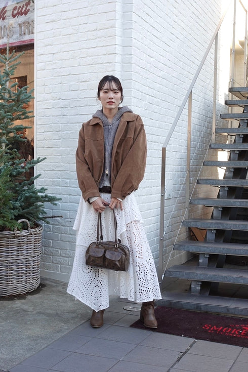 ダブルZIPフーディーニット